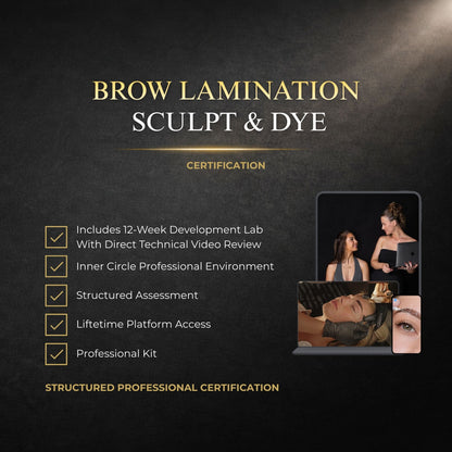 Brow Lamination, Sculpture + Hybrid Dye Certification (Online)