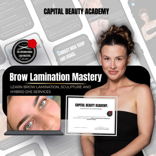 Brow Lamination, Sculpture and Hybrid Dye Certification (Online) - Flexible training. Premium client results..