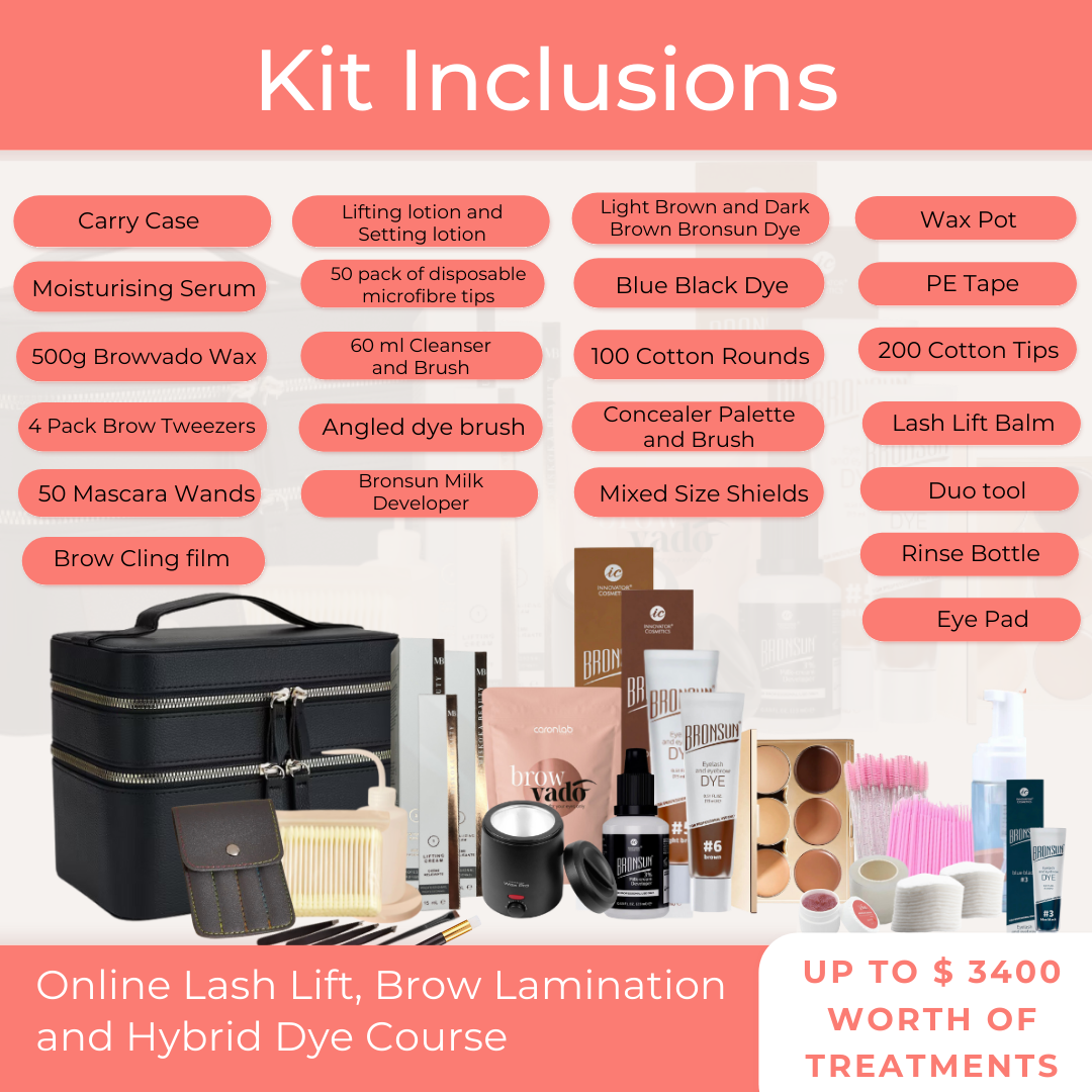 Online Lash Lift, Brow Lamination, Sculpt/ Wax and Hybrid Dye Course ($600 Starter Kit Included)